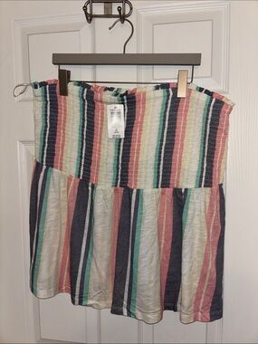 Torrid Multicolor Striped Smocked Tube Dress Top